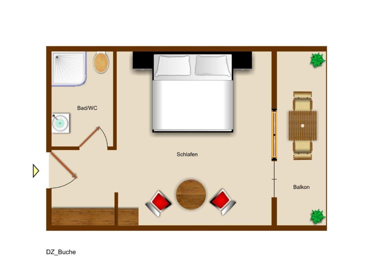 Doppelzimmer mit Dusche
